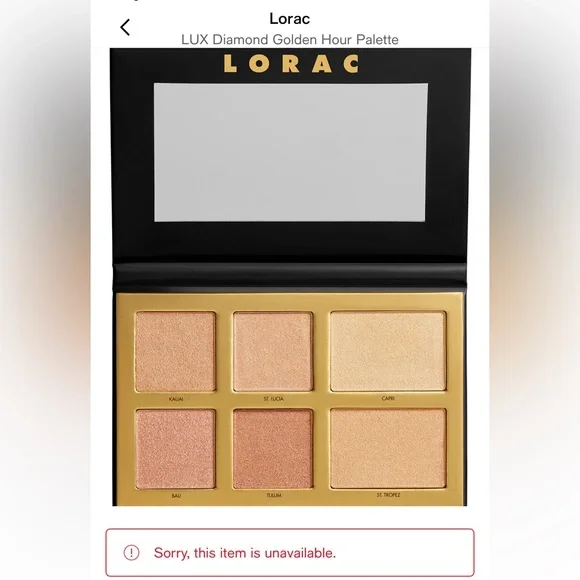 LORAC Shimmering Gold Pink Brown Neutral Eyeshadow Highlighting Palette RARE NIB - Picture 3 of 9